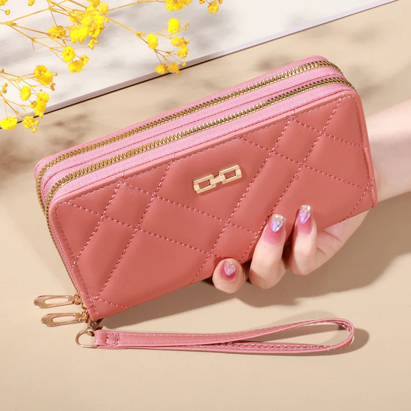 Chic Quilted Long Wallet for Women